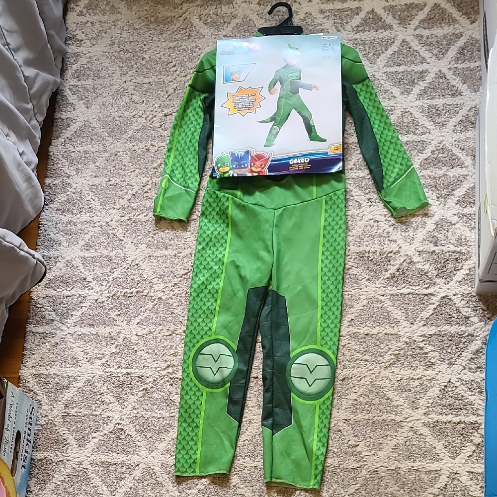2 for $50 - Disguise PJ Masks Gekko 3-Piece Green Costume Size Large 4-6 Years